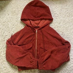 Corduroy cropped jacket